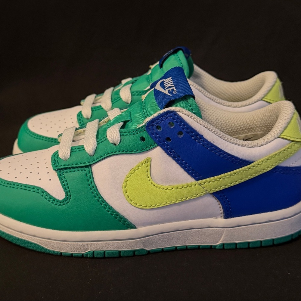 Nike Dunk Low PS Stadium Green Royal Size 13C FN6974-100 Pre-owned
